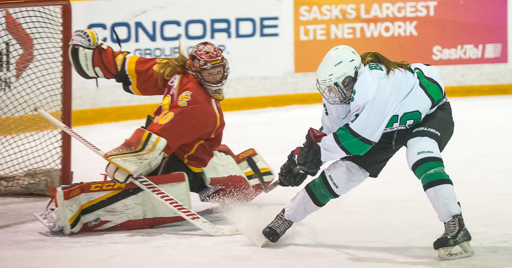 Women's hockey uses third period to seal win over Dinos